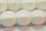 CAG7215 15.5 inches 14*14mm pumpkin white agate gemstone beads