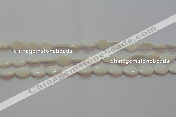 CAG7228 15.5 inches 10*14mm marquise white agate gemstone beads