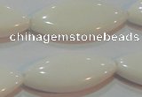 CAG7232 15.5 inches 16*33mm marquise white agate gemstone beads