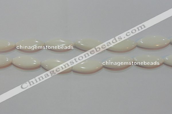 CAG7232 15.5 inches 16*33mm marquise white agate gemstone beads