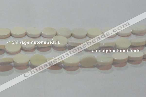 CAG7237 15.5 inches 15*20mm oval white agate gemstone beads