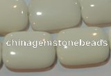 CAG7249 15.5 inches 22*30mm rectangle white agate gemstone beads