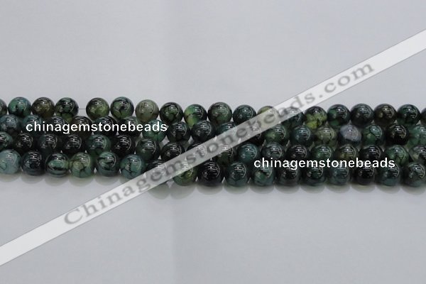 CAG7323 15.5 inches 10mm round dragon veins agate beads wholesale