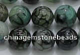 CAG7326 15.5 inches 16mm round dragon veins agate beads wholesale