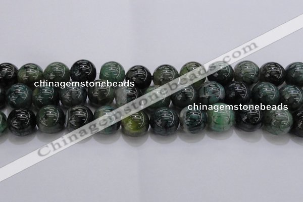 CAG7329 15.5 inches 20mm round dragon veins agate beads wholesale