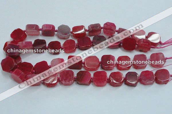 CAG7351 15.5 inches 14*15mm - 16*18mm octagonal dragon veins agate beads