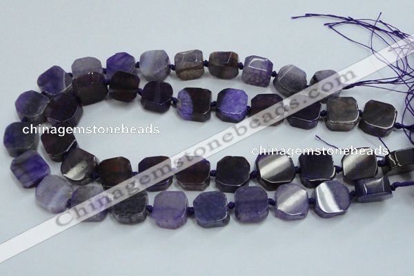 CAG7352 15.5 inches 14*15mm - 16*18mm octagonal dragon veins agate beads