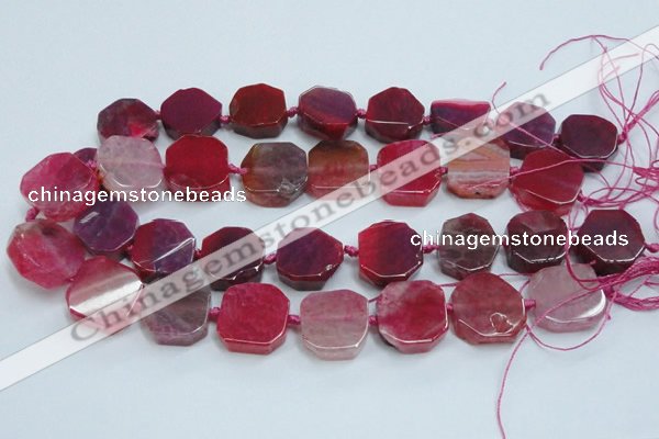 CAG7357 15.5 inches 18*20mm - 20*22mm octagonal dragon veins agate beads