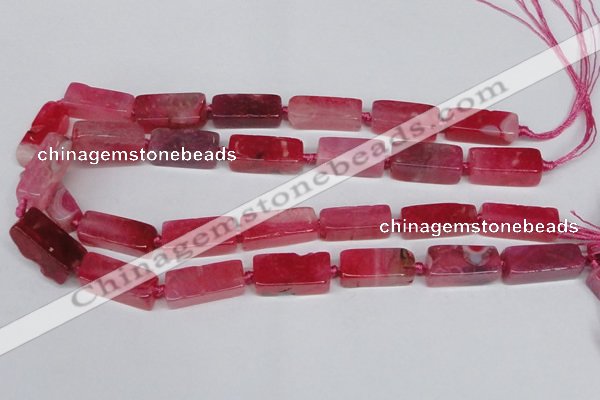 CAG7372 15.5 inches 8*20mm - 10*25mm cuboid dragon veins agate beads