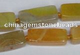 CAG7374 15.5 inches 8*20mm - 10*25mm cuboid dragon veins agate beads