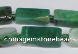 CAG7377 15.5 inches 8*20mm - 10*25mm cuboid dragon veins agate beads