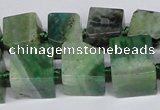 CAG7385 15.5 inches 11*12mm - 13*14mm cube dragon veins agate beads