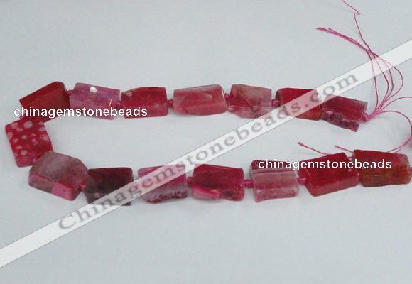 CAG7389 15.5 inches 15*20mm - 18*25mm freeform dragon veins agate beads