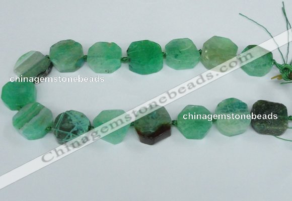CAG7393 15.5 inches 22*25mm freeform dragon veins agate beads