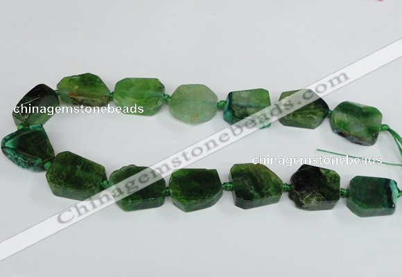 CAG7396 15.5 inches 18*25mm - 20*28mm freeform dragon veins agate beads