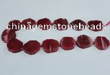 CAG7398 15.5 inches 25*25mm - 30*35mm freeform dragon veins agate beads