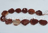 CAG7409 15.5 inches 25*30mm - 30*38mm freeform dragon veins agate beads