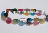 CAG7414 20*25mm - 25*30mm flat teardrop dragon veins agate beads