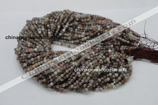 CAG742 15.5 inches 4mm faceted round botswana agate beads wholesale