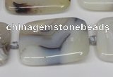 CAG7424 15.5 inches 20*30mm rectangle Montana agate beads