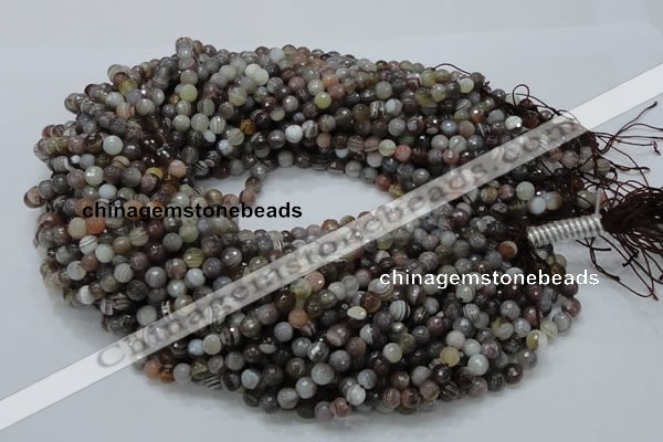 CAG743 15.5 inches 6mm faceted round botswana agate beads wholesale