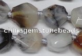 CAG7430 15.5 inches 13*15mm - 15*18mm faceted nuggets Montana agate beads