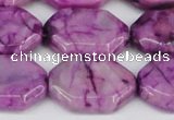 CAG7435 15.5 inches 20*30mm octagonal crazy lace agate beads