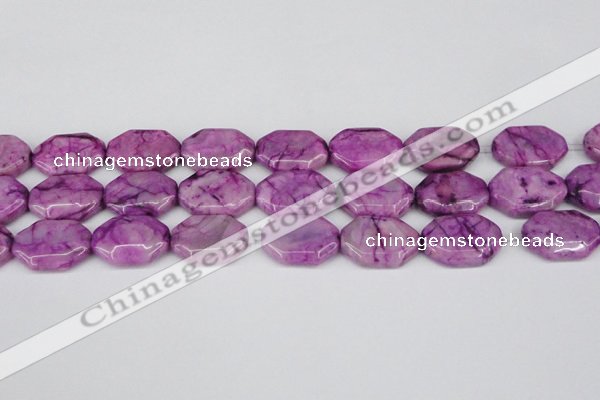 CAG7435 15.5 inches 20*30mm octagonal crazy lace agate beads