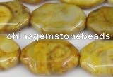 CAG7437 15.5 inches 20*30mm octagonal crazy lace agate beads