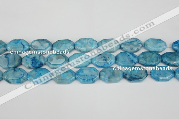 CAG7438 15.5 inches 20*30mm octagonal crazy lace agate beads