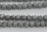 CAG7443 15.5 inches 6mm round plated druzy agate beads wholesale