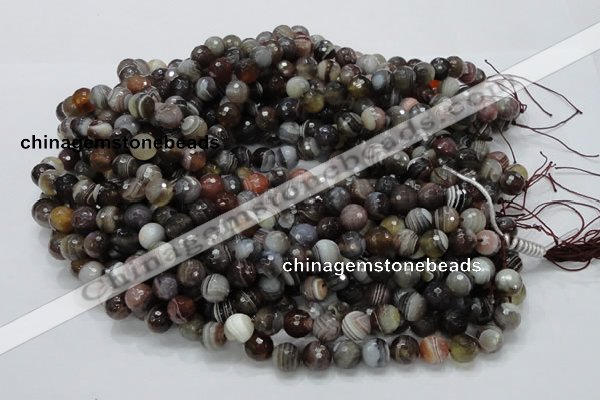 CAG745 15.5 inches 12mm faceted round botswana agate beads wholesale