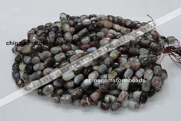 CAG747 15.5 inches 10*14mm faceted egg-shaped botswana agate beads