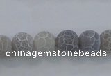 CAG7478 15.5 inches 4mm round frosted agate beads wholesale