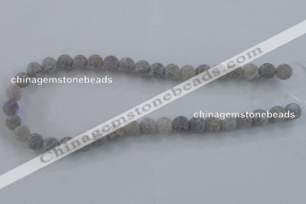 CAG7478 15.5 inches 4mm round frosted agate beads wholesale