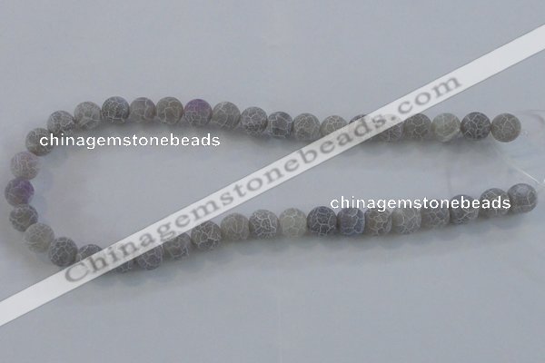 CAG7480 15.5 inches 8mm round frosted agate beads wholesale