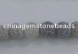 CAG7481 15.5 inches 10mm round frosted agate beads wholesale