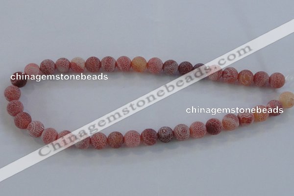 CAG7486 15.5 inches 4mm round frosted agate beads wholesale