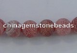 CAG7487 15.5 inches 6mm round frosted agate beads wholesale