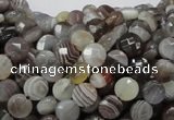 CAG749 15.5 inches 6mm faceted coin botswana agate beads wholesale