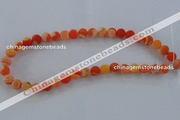 CAG7494 15.5 inches 4mm round frosted agate beads wholesale