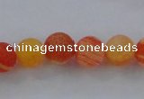 CAG7496 15.5 inches 8mm round frosted agate beads wholesale