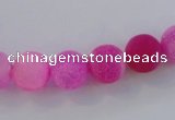 CAG7502 15.5 inches 4mm round frosted agate beads wholesale