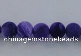 CAG7512 15.5 inches 8mm round frosted agate beads wholesale