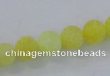 CAG7519 15.5 inches 6mm round frosted agate beads wholesale