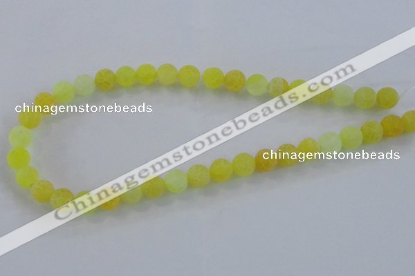 CAG7520 15.5 inches 8mm round frosted agate beads wholesale