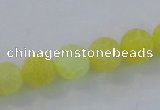 CAG7524 15.5 inches 16mm round frosted agate beads wholesale