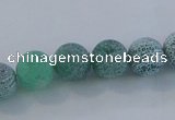 CAG7542 15.5 inches 4mm round frosted agate beads wholesale