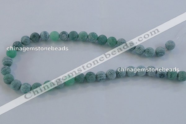 CAG7544 15.5 inches 8mm round frosted agate beads wholesale