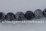 CAG7558 15.5 inches 4mm round frosted agate beads wholesale